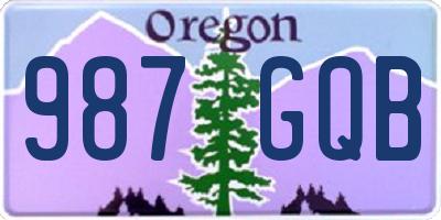 OR license plate 987GQB