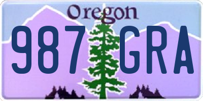 OR license plate 987GRA