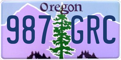 OR license plate 987GRC