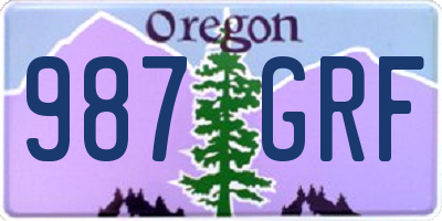 OR license plate 987GRF