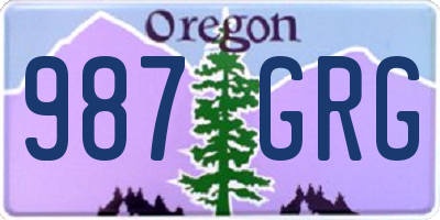 OR license plate 987GRG