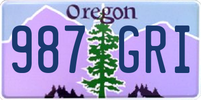 OR license plate 987GRI