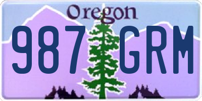 OR license plate 987GRM