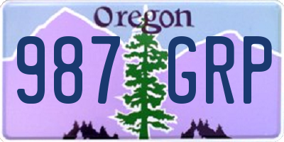 OR license plate 987GRP