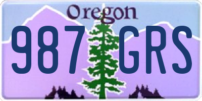 OR license plate 987GRS