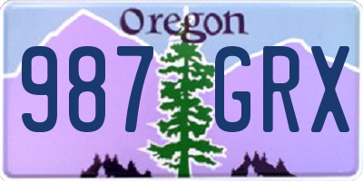 OR license plate 987GRX