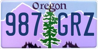 OR license plate 987GRZ