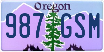 OR license plate 987GSM