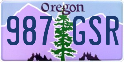 OR license plate 987GSR