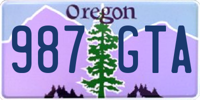 OR license plate 987GTA