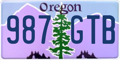 OR license plate 987GTB
