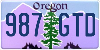OR license plate 987GTD