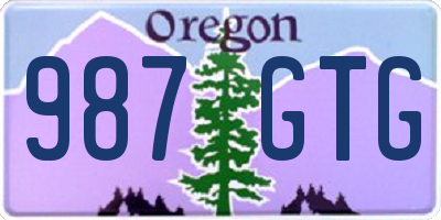 OR license plate 987GTG