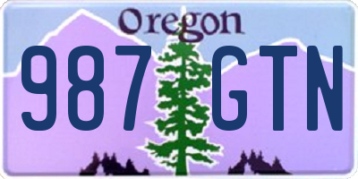 OR license plate 987GTN