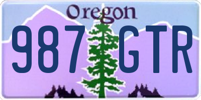 OR license plate 987GTR