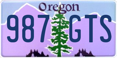 OR license plate 987GTS