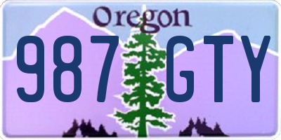 OR license plate 987GTY