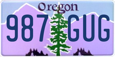 OR license plate 987GUG