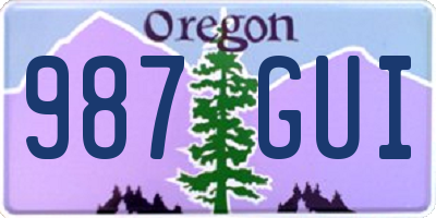 OR license plate 987GUI