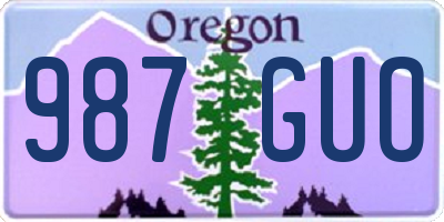 OR license plate 987GUO