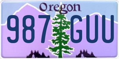 OR license plate 987GUU