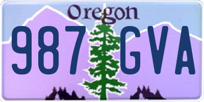OR license plate 987GVA