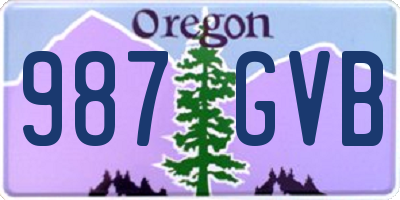 OR license plate 987GVB