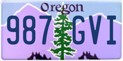 OR license plate 987GVI
