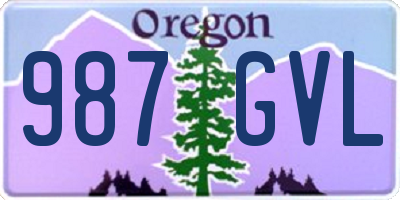 OR license plate 987GVL