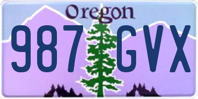 OR license plate 987GVX