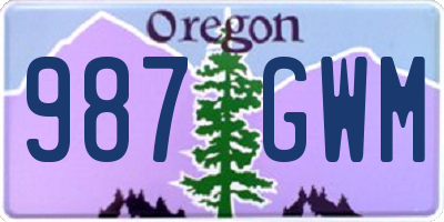 OR license plate 987GWM