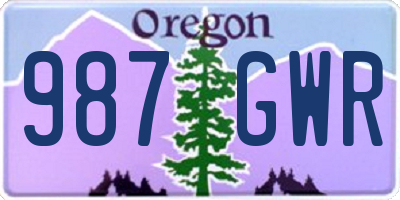 OR license plate 987GWR