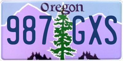 OR license plate 987GXS