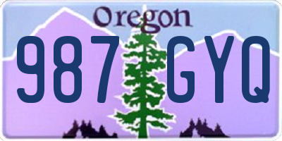 OR license plate 987GYQ