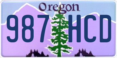 OR license plate 987HCD