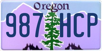 OR license plate 987HCP