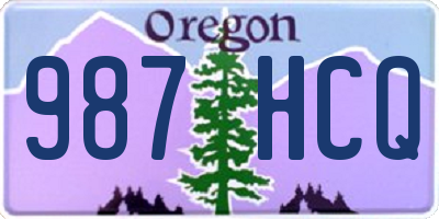 OR license plate 987HCQ