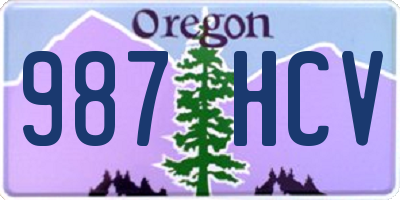 OR license plate 987HCV