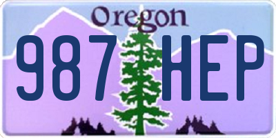 OR license plate 987HEP