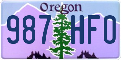 OR license plate 987HFO