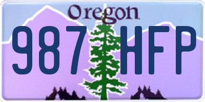 OR license plate 987HFP