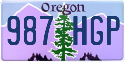 OR license plate 987HGP