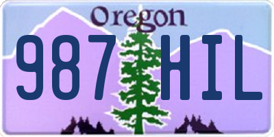 OR license plate 987HIL