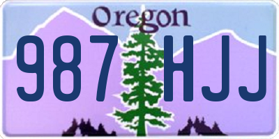 OR license plate 987HJJ