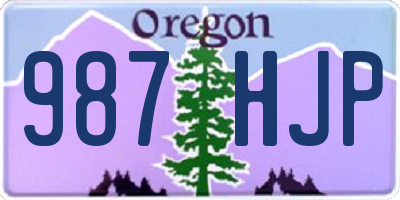 OR license plate 987HJP