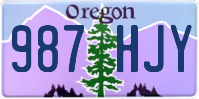 OR license plate 987HJY