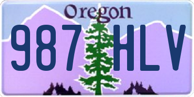 OR license plate 987HLV