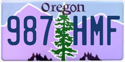 OR license plate 987HMF