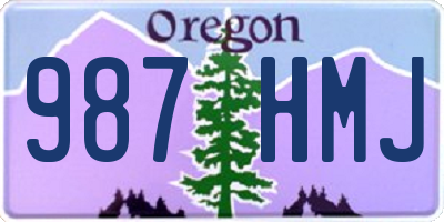 OR license plate 987HMJ