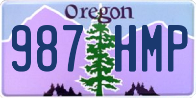 OR license plate 987HMP